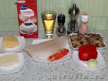 Запеченный палтус. Ингредиенты.