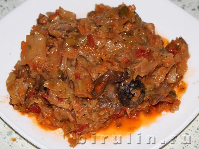 Тушеная капуста с мясом