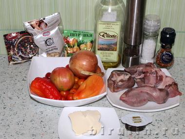 Жареные языки ягненка. Ингредиенты.