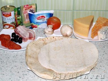 Самая быстрая пицца. Ингредиенты.